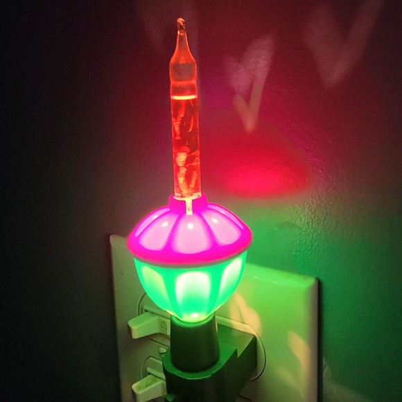 Home Decorative Multicolor Christmas Bubble‎ Swivel Plug In Night Light - Picture 3 of 3